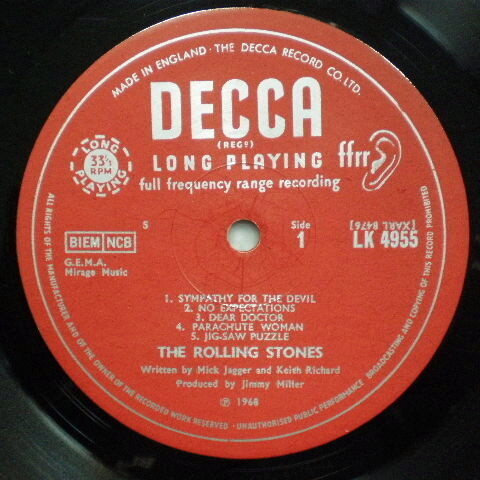 【UK初回モノラル】The Rolling Stones 3枚セット Decca ザ・ローリング・ストーンズUKオリジナル盤 | 猫のブログ